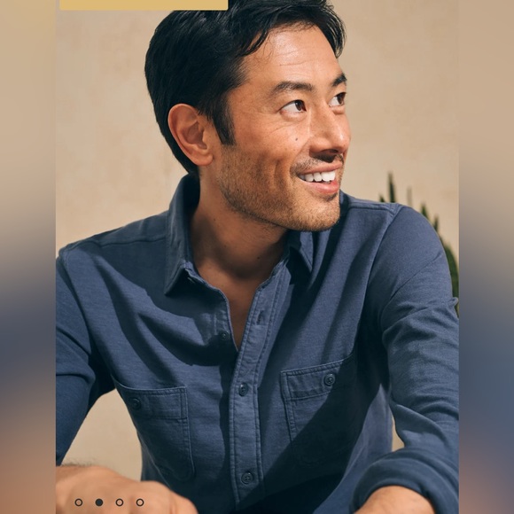 Faherty - FAHERTY KNIT SEASONS SHIRT, WASHED Blue - Picture 2 of 3